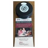 Milan Hejduk Signed Colorado Avalanche Hockey Puck w/ JSA COA