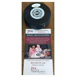 Roman Čechmánek Signed Hockey Puck w/ JSA COA - Philadelphia Flyers Hockey