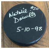 Natalie Darwitz Signed Hockey Puck w/ JSA COA - University of Minnesota Hockey