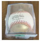 Texas Rangers 2023 Official World Series Baseball Rawlings OMLB Manfred Ball - New in Case