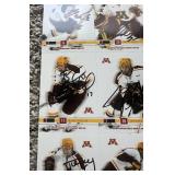 2007-2008 University of Minnesota Hockey Team Signed Uncut Card Sheet w/ Blake Wheeler (Plymouth Native / NHL Star)