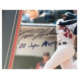Torii Hunter Signed and Framed Photo Inscribed "
