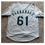 Livan Hernandez Signed Jersey with JSA COA Inscribed "1993 WS MVP" Size XL - Florida Marlins Baseball