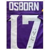 KJ Osborn Signed Custom Jersey w/ Beckett COA - Minnesota Vikings Football