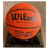 Michael Jordan Lithograph Wilson Official Basketball with Case