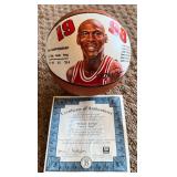 Michael Jordan Limited Edition Career Stats Mini Basketball, only 23,000 made, by Bradford Exchange