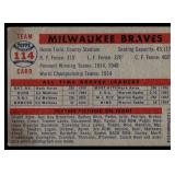 Milwaukee Braves 1957 Topps #114 Milwaukee Braves Baseball Card