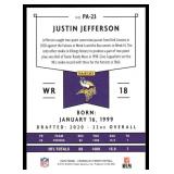 Justin Jefferson RC 2020 Panini Chronicles #PA-23 Minnesota Vikings Football Card