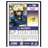 J.J. McCarthy RC 2024 Score Rookie #304 Minnesota Vikings Football Card