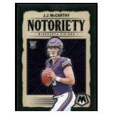 J.J. McCarthy RC 2024 Panini Mosaic Notoriety #21 Minnesota Vikings Football Card