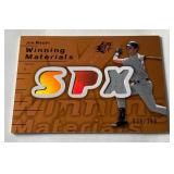 Joe Mauer Game-Used Patch /199 2007 SPx Major League Baseball Winning Materials #WM-JM, numbered 039/199 Minnesota Twins Baseball Card