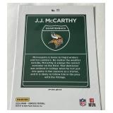 J.J. McCarthy Jumbo Downtown RC 2024 Donruss #11 Rookie Minnesota Vikings Football Card