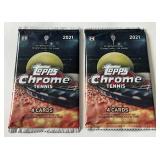 2-Pack Lot 2021 Topps Chrome Tennis Cards