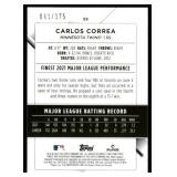 Carlos Correa Numbered /125 Refractor 2022 Finest Aqua Shimmer Refractor #55 Minnesota Twins Baseball Card