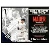 Joe Mauer Numbered /199 2017 Panini Chronicles Green #32 Minnesota Twins Baseball Card