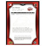 Joe Mauer Numbered /599 2005 Upper DeckSweet Spot #44 Minnesota Twins Baseball Card