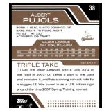 Albert Pujols /525 2008 Topps Triple Threads Gold #38 St. Louis Cardinals Baseball Card