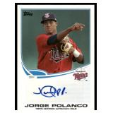 Jorge Polanco RC Auto 2013 Topps Pro Debut Autographs #PDA-JPO Elizabethton Twins Baseball Card