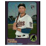 Royce Lewis RC 2022 Topps Heritage Purple Refractor #515 Minnesota Twins Baseball Card