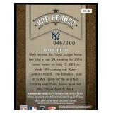 Babe Ruth Numbered /100 2005 Donruss Diamond Kings HOF Heroes Framed Blue #HH-23 New York Yankees Baseball Card