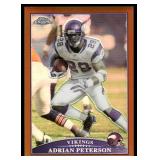 Adrian Peterson Numbered /649 2009 Topps Chrome Gold Bowman Chrome White Refractors #TC28 Minnesota Vikings Football Card