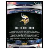 Justin Jefferson Disco Prizm 2024 Panini Prizm Fireworks #8 Minnesota Vikings Football Card