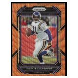 Daunte Culpepper Numbered /60 2022 Panini Prizm Orange Wave #195 Minnesota Vikings Football Card