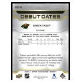 Brock Faber RC 2023 Upper Deck Debut Dates #DD-15 Minnesota Wild Hockey Card