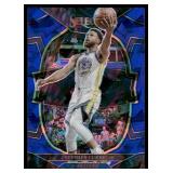 Stephen Curry Blue Cracked Ice 2022 Panini Select Blue #27 Golden State Warriors Basketball Card
