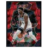 Anthony Edwards Cracked Ice 2022 Panini Select Red Prizms #146 Minnesota Timberwolves Basketball Card