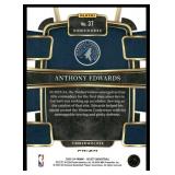 Anthony Edwards Blue Cracked Ice 2023 Panini Select #37 Minnesota Timberwolves Basketball Card