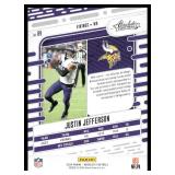 Justin Jefferson /299 2023 Absolute #69, numbered 201/299 Minnesota Vikings Football Card