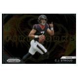 CJ Stroud RC 2023 Prizm Fireworks #F-10 Rookie Football Card