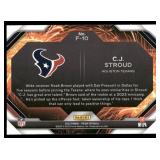 CJ Stroud RC 2023 Prizm Fireworks #F-10 Rookie Football Card