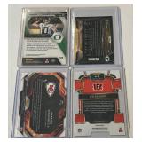 4-Card Superstar QC Lot - Patrick Mahomes, Joe Burrow, Justin Herbert, Aaron Rodgers Football Cards