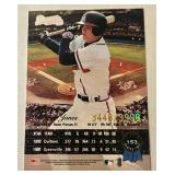 Chipper Jones Numbered RC /3999 Rare Insert 1993 Donruss Gold Leaf Rookies Leaf Fractal Foundation #153 Atlanta Braves Baseball Card