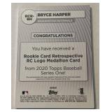Bryce Harper RC Medallion 2020 Ropps Rookie Card Retrospective RC Logo #RCR-BH Baseball Card