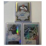 3-Card Autograph Baseball Lot - Meneses, Vilade, Urbina /150