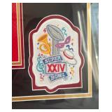 Joe Montana Signed Custom Framed Jersey - Triple Certified Auto (Including PSA DNA) in Beautiful 41.5x33.5" Custom Frame w/ 4 Super Bowl Logo Patch, Custom Plaque and Matting