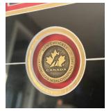 Mario Lemieux Signed Photo - Gretzky COA, Custom 29x26" Framed w/ Canada Olympic Medallions, Plaque, Matting - BEAUTIFUL!!