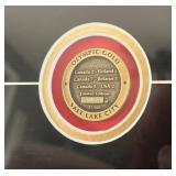 Mario Lemieux Signed Photo - Gretzky COA, Custom 29x26" Framed w/ Canada Olympic Medallions, Plaque, Matting - BEAUTIFUL!!