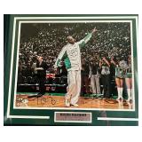 Kevin Garnett Signed Photo - Beckett COA Custom Framed 26.5"x22.5" and Matted Minnesota Timberwolves Basketball