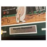 Kevin Garnett Signed Photo - Beckett COA Custom Framed 26.5"x22.5" and Matted Minnesota Timberwolves Basketball