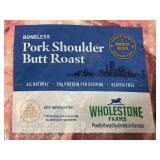 K - Boneless Pork Shoulder Butt Roast from Wholestone Farms 9LBs Minimun