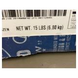 A - Box of Wright Brand Natural Hickory Smoked Bulk Bacon - 15 lbs