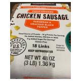 J - Kirkland Signature Fully Cooked Chicken Sausage - Parmesan & Cracked Black Pepper, 18 Links