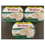J - Set of 3 Bob Evans Family Size Mashed Potatoes with Sour Cream & Chives