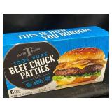 D - 6-Pack Silver T Brand 100% Pure Beef Chuck Patties