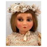 Vintage 1925-1940 Italian Burgerella Doll in Lace Dress