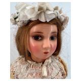 Vintage 1925-1940 Italian Burgerella Doll in Lace Dress
